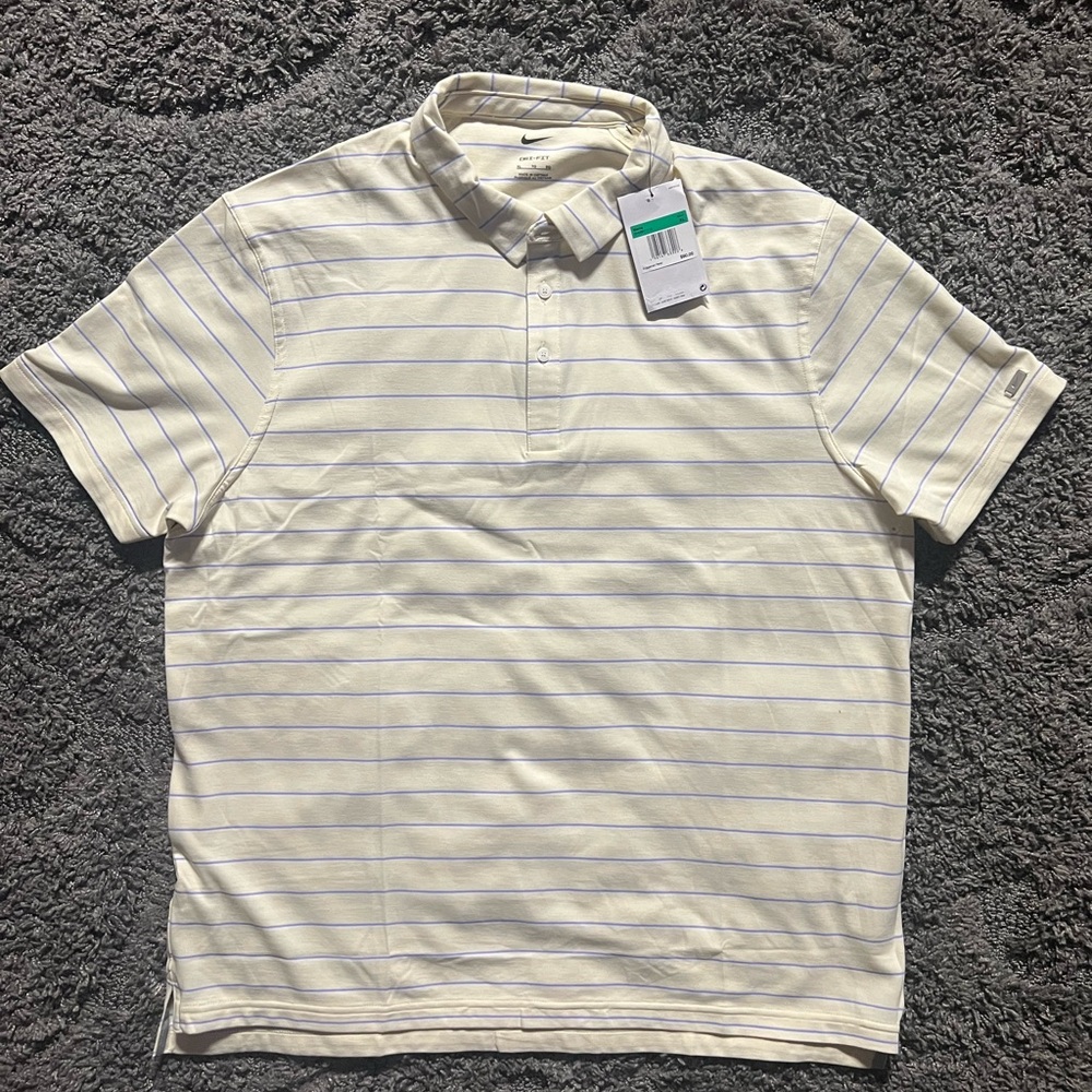 Men's Nike Dri-Fit Striped Golf Polo XL